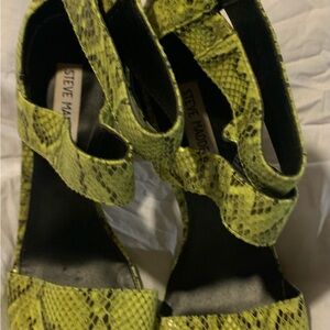 Steve Madden Green Reptile Sandals